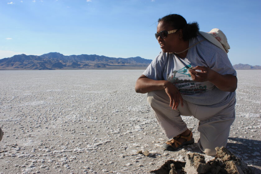 Picture of Kennda Lynch in a desert environment